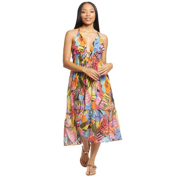 Polo Ralph Lauren Batik Floral Swim Cover-Up Dress - Picture 4 of 6